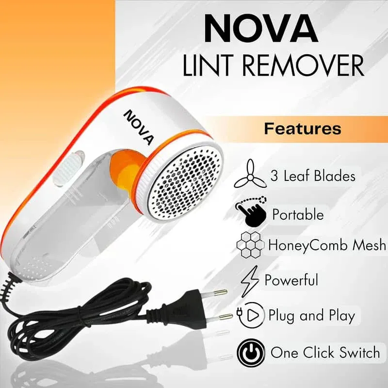 Nova Electric Lint Remover | Wool & Fabrics | Rotary Sharp Blades | Random Color view 4