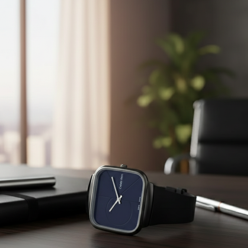 Calvin Klein Mens Watch With Square Dial Elegant Modern And Durable Timepiece For Daily Wear And Special Occasions (Without Box) thumbnail 5
