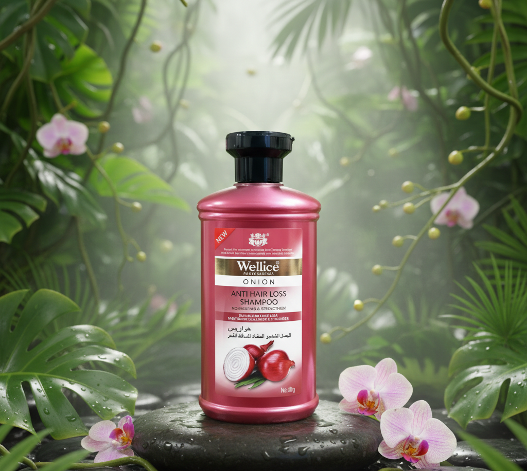 Wellice Professional Onion Anti Hair Loss Shampoo – 400g Hair Care Solution to Strengthen, Nourish & Reduce Hair Fall Na...
