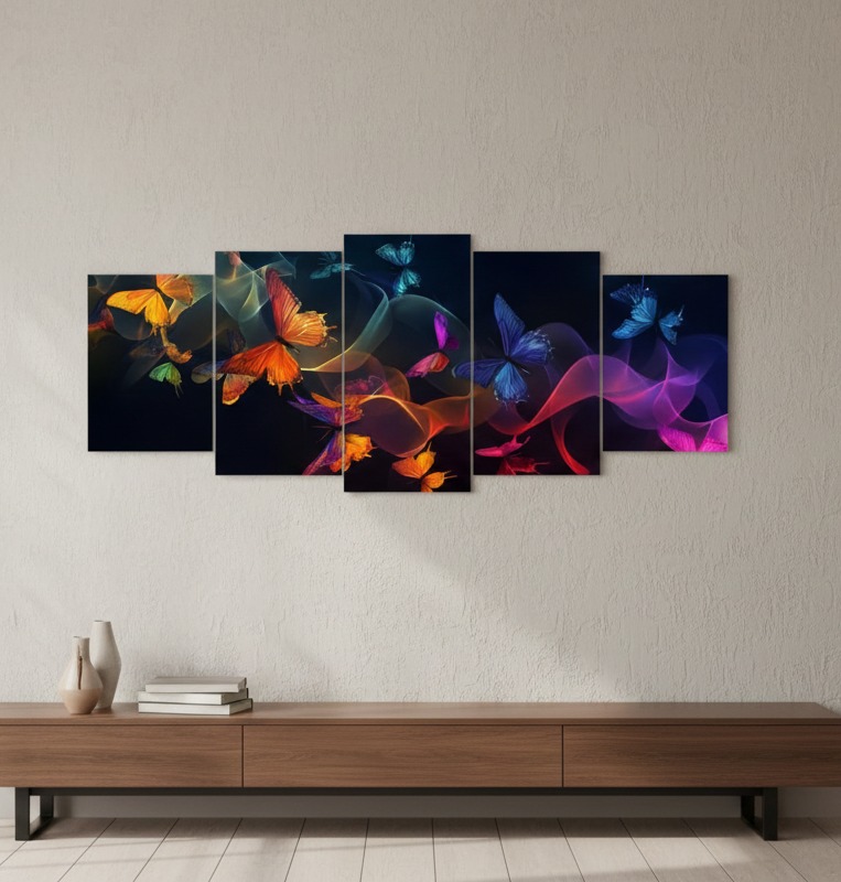 5pcs Butterfly Frame Elegant Decorative Design For Home Wall Art Display And Stylish Interior Decoration buy online in Pakistan