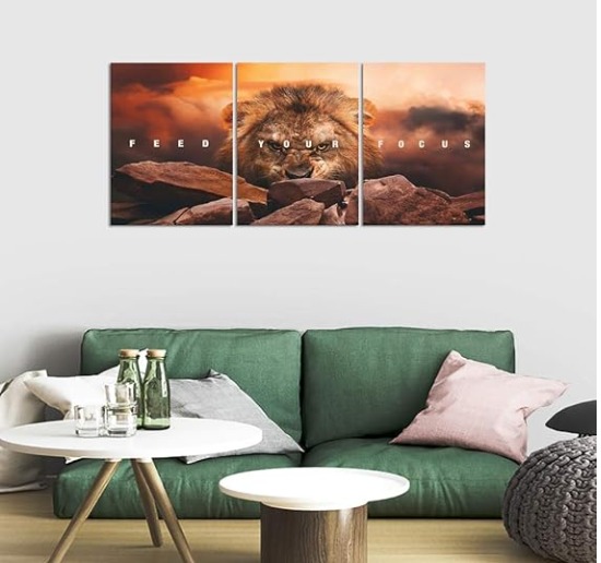 set of 3 Motivational sticky canvas frames for wall decore / sticky phototiles for office and home workplace buy online in Pakistan