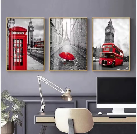 Decoration home decoration item 3 pcs iSLAMIC fRAME board wall decor photo on wall PHOTO TILE canvas art decor for home easy set up with both side tape buy online in Pakistan