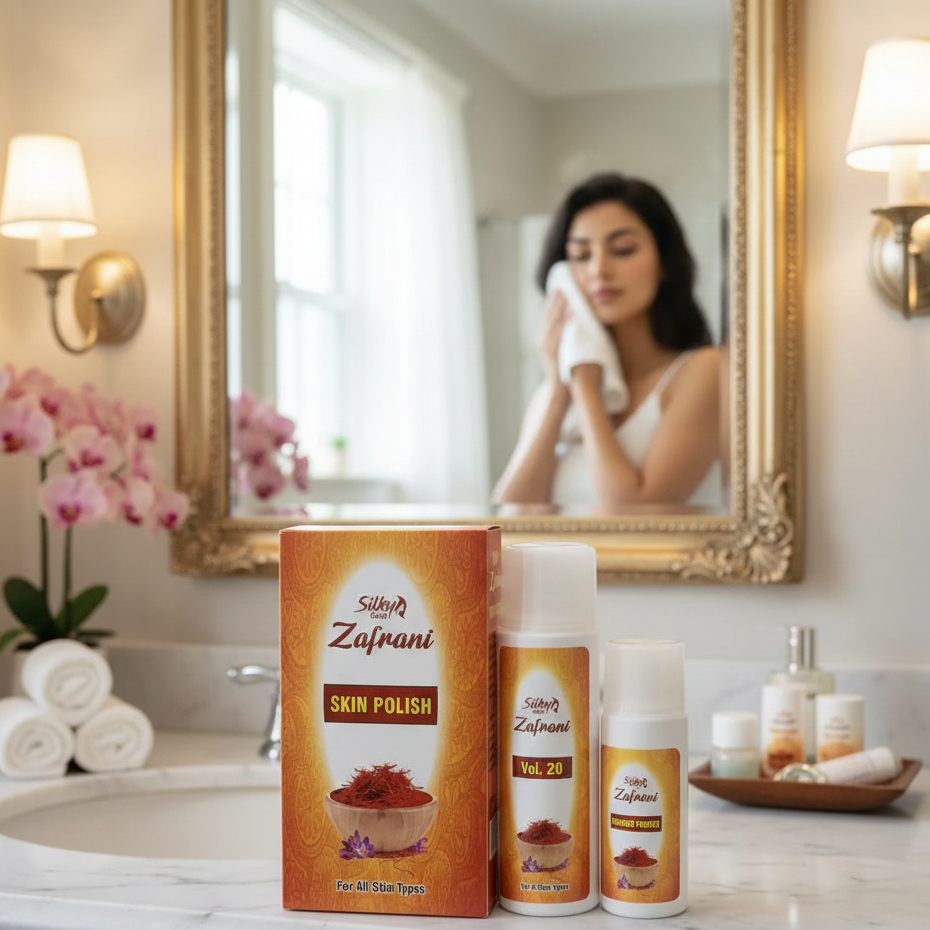 Pack of 2 Silky Zafrani Skin Polisher 120ml + Activator 60g | Exfoliating & Radiance Boosting view 2