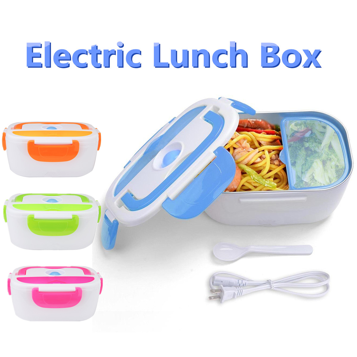 Self-Heating Electric Lunch Box – Portable Stainless Steel Food Warmer for Office, Car & Home