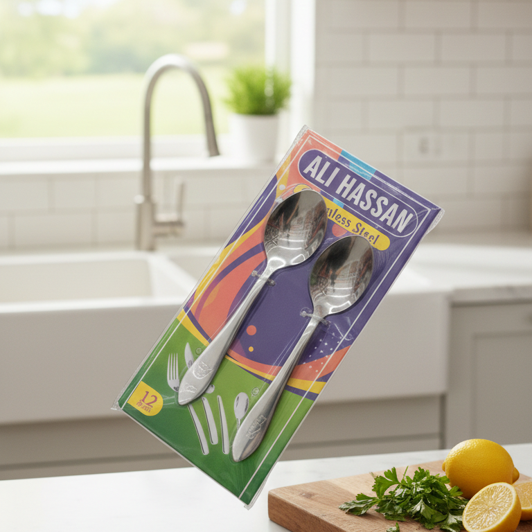 Stainless Steel Dinner Spoon Set | Pack of 6 | Durable, Elegant & Dishwasher Safe buy online in Pakistan
