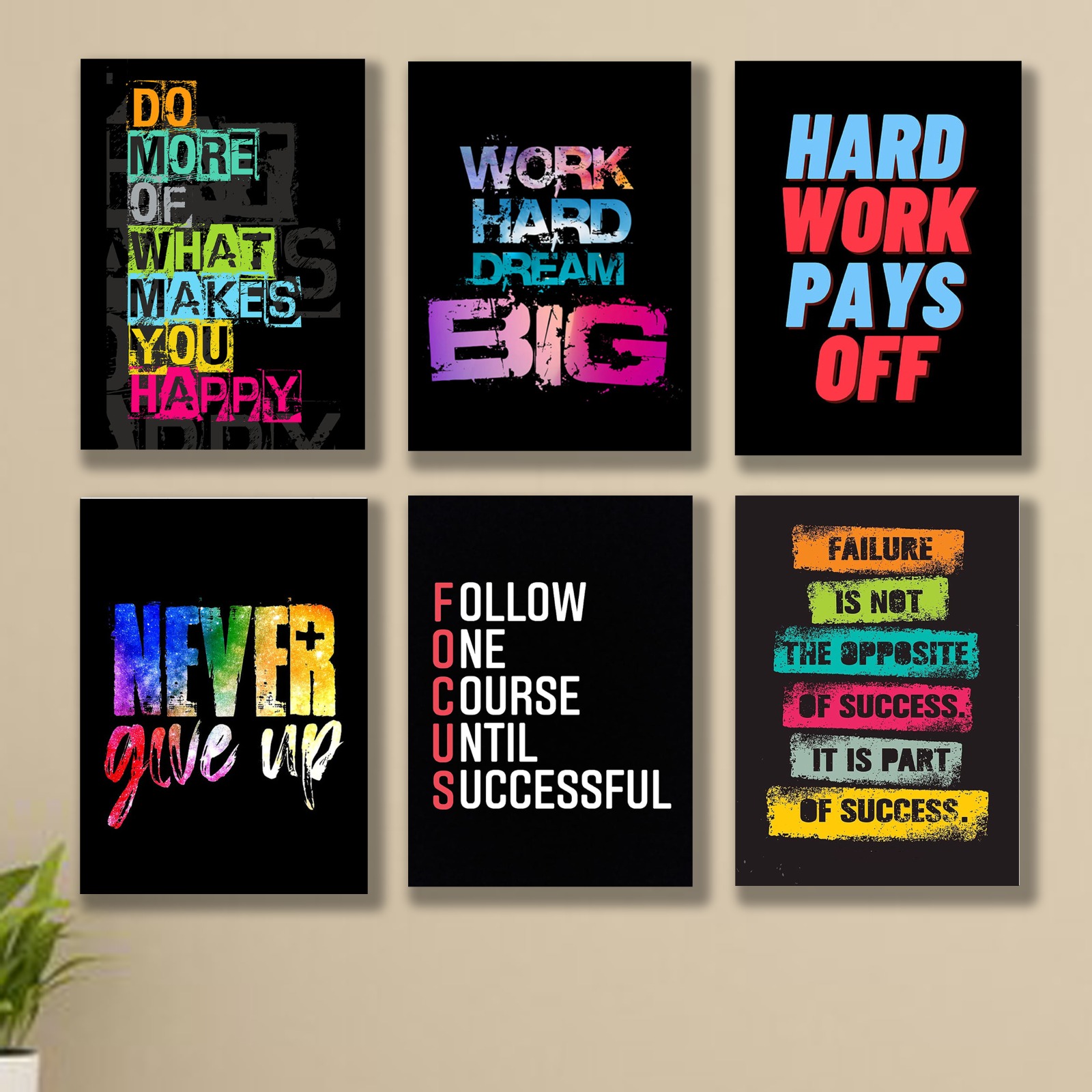 6 PC Wall Decor Cardboard Phototiles With Double Tape For Easy Back Sticking buy online in Pakistan