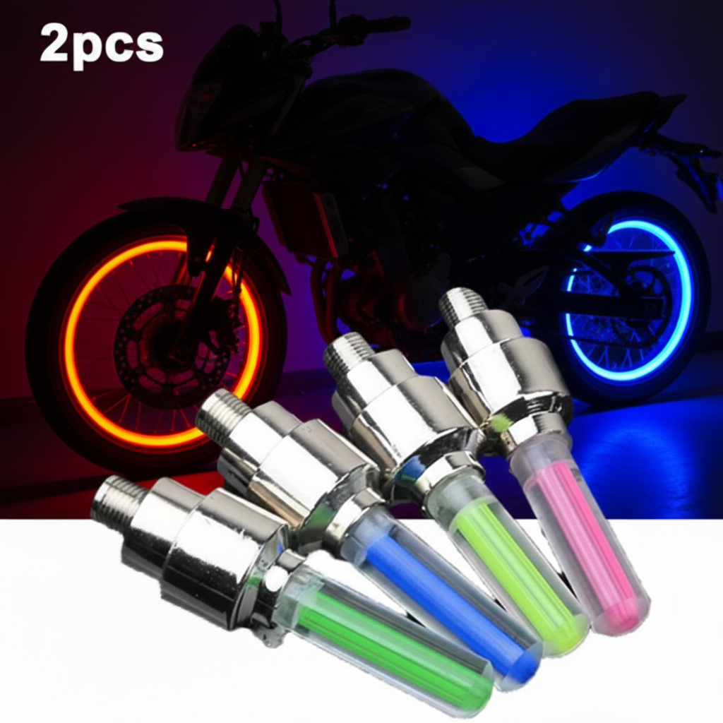 Pack of 2 Car Wheel LED Light And Motorcycle Bike Light Wheel Light | Led neon light (Random Color) buy online in Pakistan