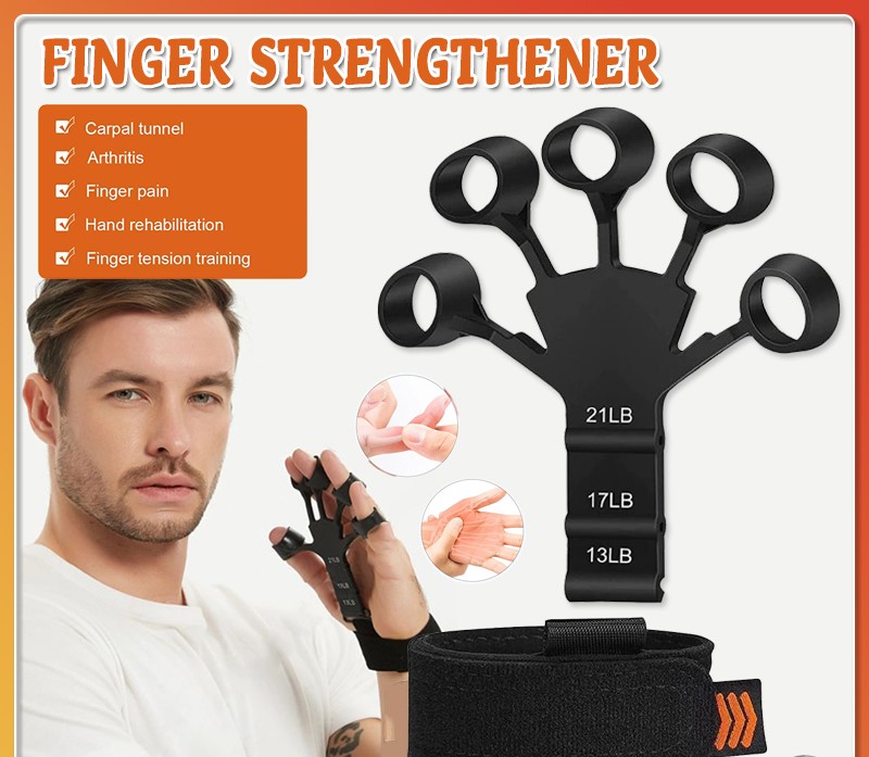 Hand Grip Strengthener - Adjustable Finger Exerciser and Finger Stretcher - Grip Strength Trainer for Hand Therapy, Rock Climbing - Relieve Pain for Arthritis, Carpal Tunnel buy online in Pakistan