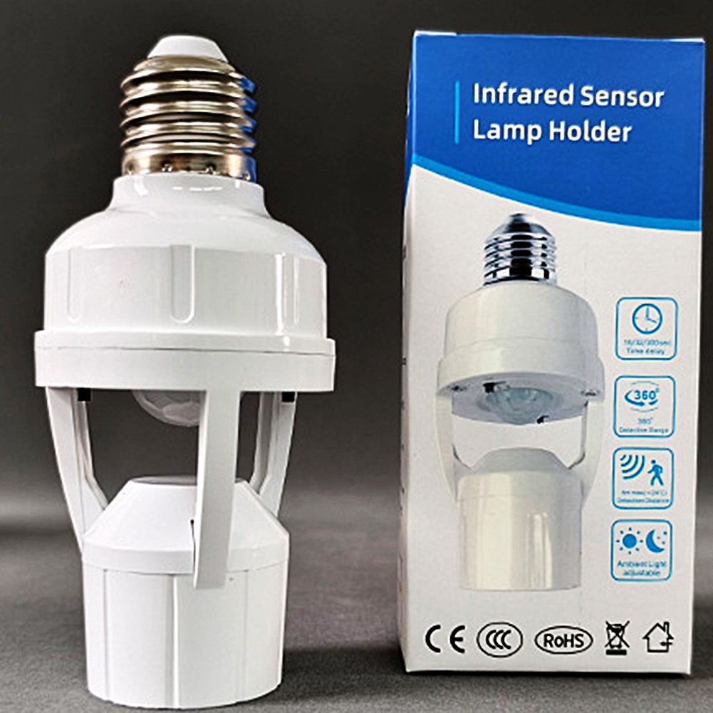 Smart Infrared PIR Motion Sensor E27 Bulb Holder | Auto On/Off Socket Switch | Energy Saving Lamp Base buy online in Pakistan