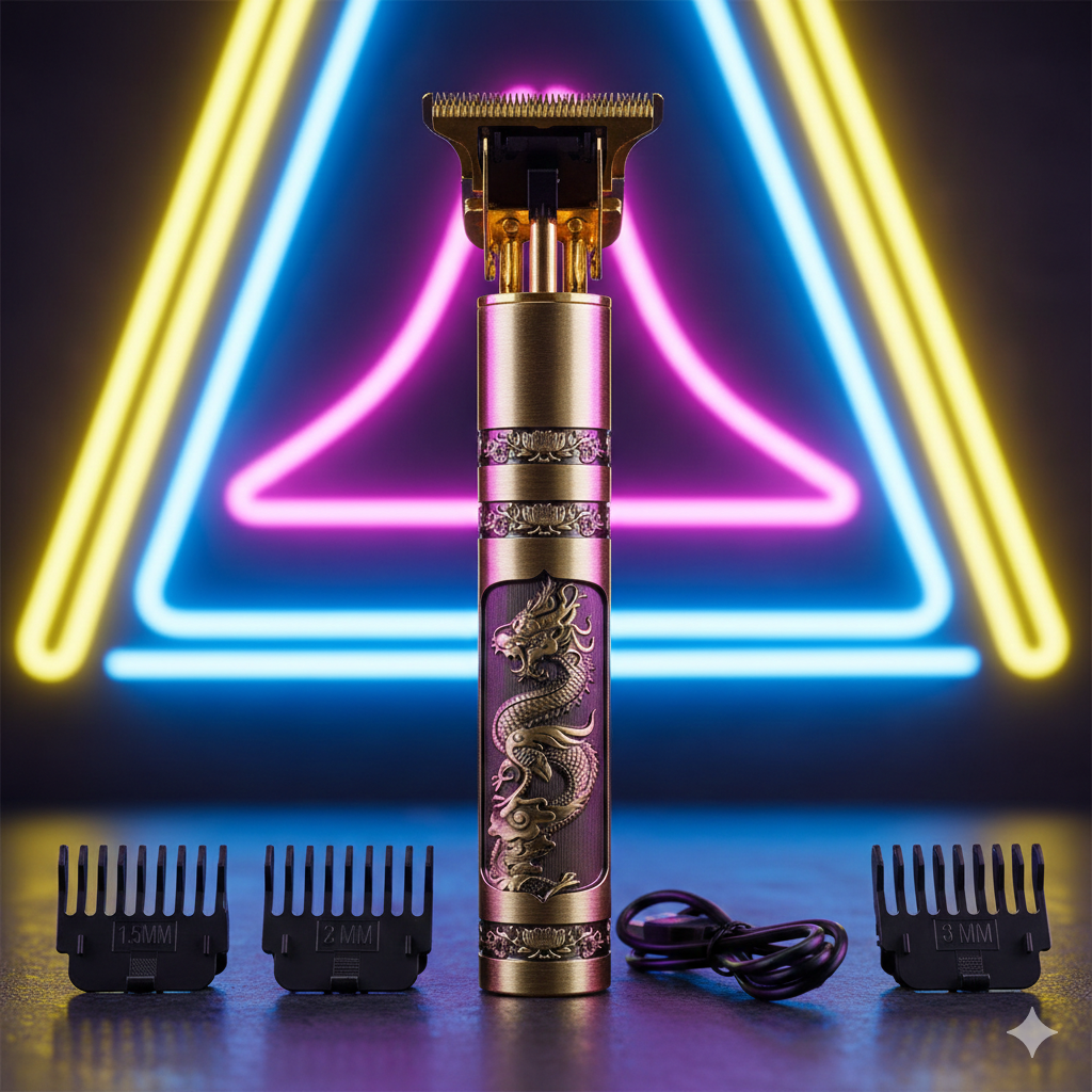 Vintage T9 Hair Trimmer For Men Professional Usb Rechargeable Beard And Hair Cutting Machine Precision Shaver