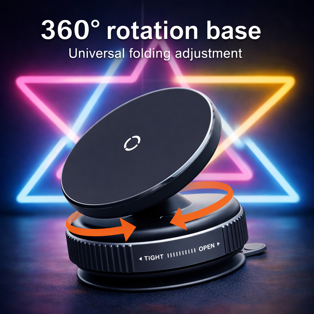 Professional Vacuum Suction Strong Magnetic Car Phone Holder 360° Rotation For All Phone Mobile Holder buy online in Pakistan