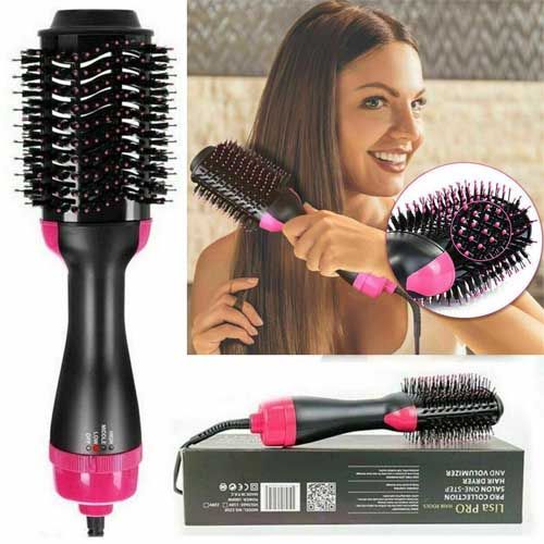 One Step Hair Brush And Dryer | Hair Volumizer Styler Comb 1000W Hair Straightener Curler Roller | One Step Hair Curler thumbnail 4
