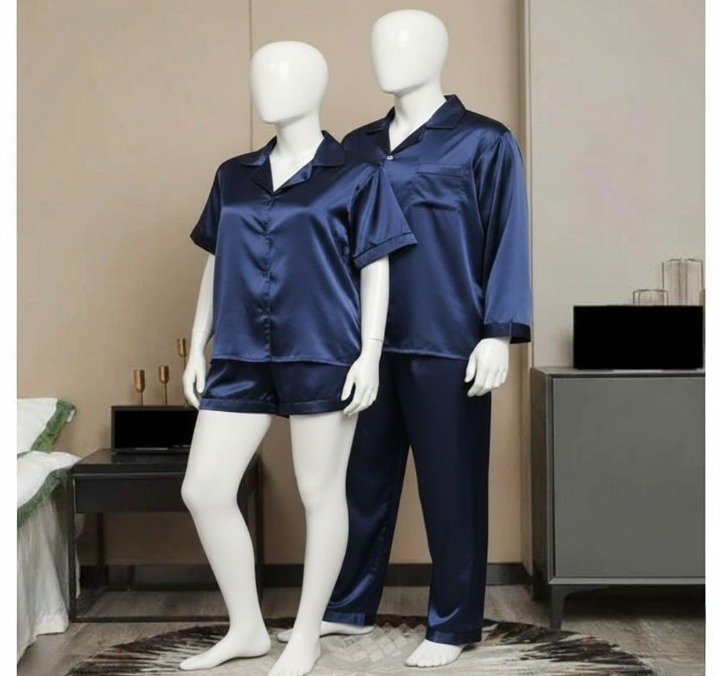 Couple Night Suit / Silk Satin Sleepwear Set - Buy Online in Pakistan at Zenbu Store