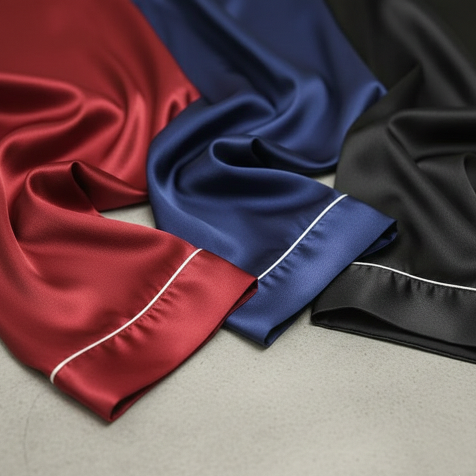 Premium Satin Silk Couple Night Suit Pajama / Short Set - Buy Online in Pakistan at Zenbu Store (Image 7)