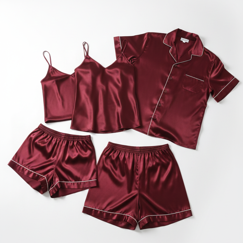 Couple Night Dress / Night Suit / Silk Sleepwear Set - Buy Online in Pakistan at Zenbu Store (Image 8)