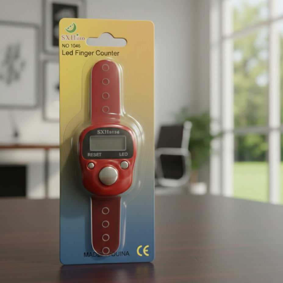 Digital Tasbeeh Finger Counter With Reset And Led Indicator Ring Tally Counter Electronic Tasbih SXH5136 (Random Color) buy online in Pakistan