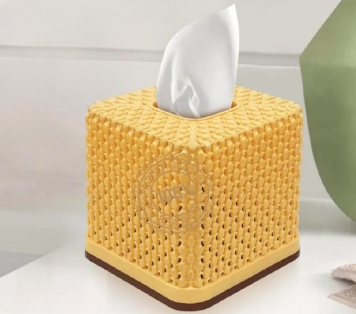 Rose Square Tissue Roll Box Plastic Decorative Tissue Holder For Home Office Kitchen And Bathroom (Random Color) buy online in Pakistan