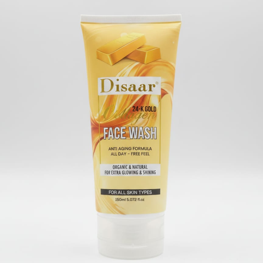Disaar 24K Gold Face Wash Liquid For All Skin Types 150Ml Anti Aging Formula Organic And Natural Cleanser buy online in Pakistan