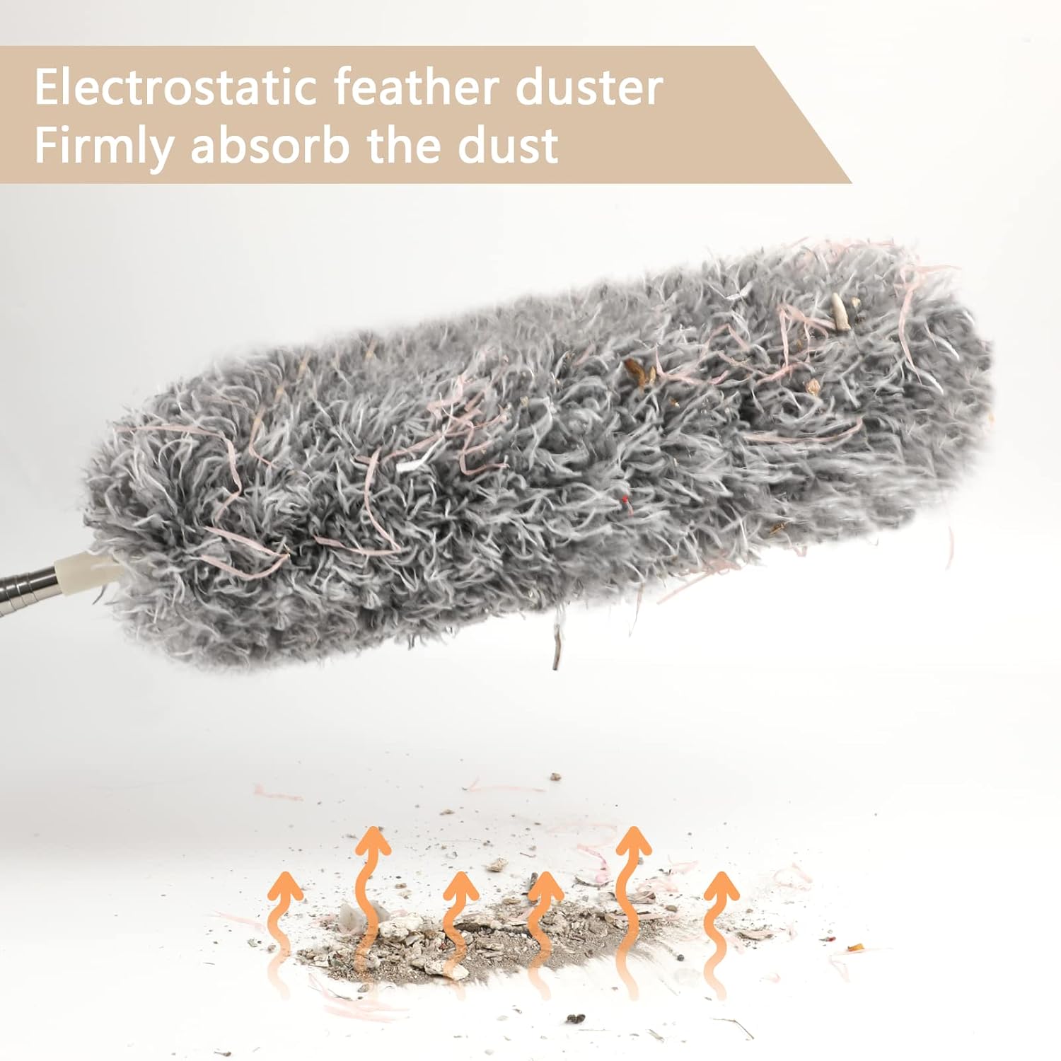Grey Flexible Microfiber Duster – Bendable Long Reach Cleaning Brush for Home & Office buy online in Pakistan