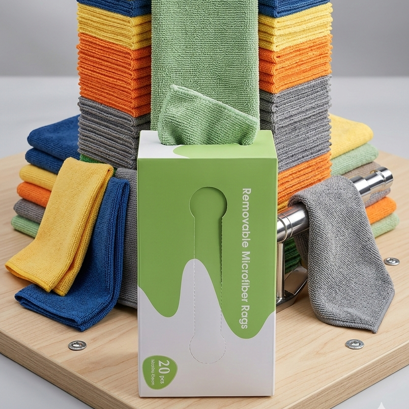 Premium Microfiber Cleaning Towel Pack of 20 Pieces – Multi-Purpose Cloths for Kitchen, Car, Home & Professional Cleaning Use | Random Color thumbnail 4