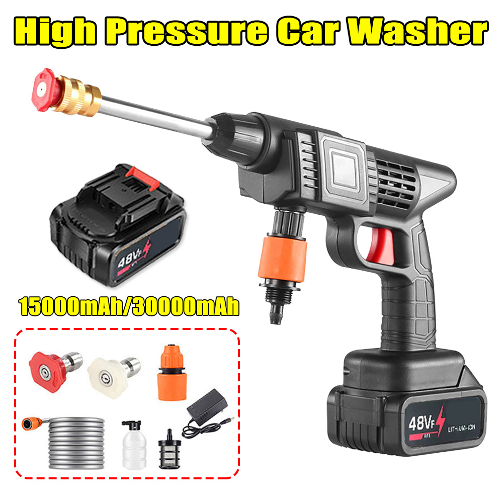 48V Cordless Portable Pressure Washer Gun with Dual Batteries & Carry Case thumbnail 2