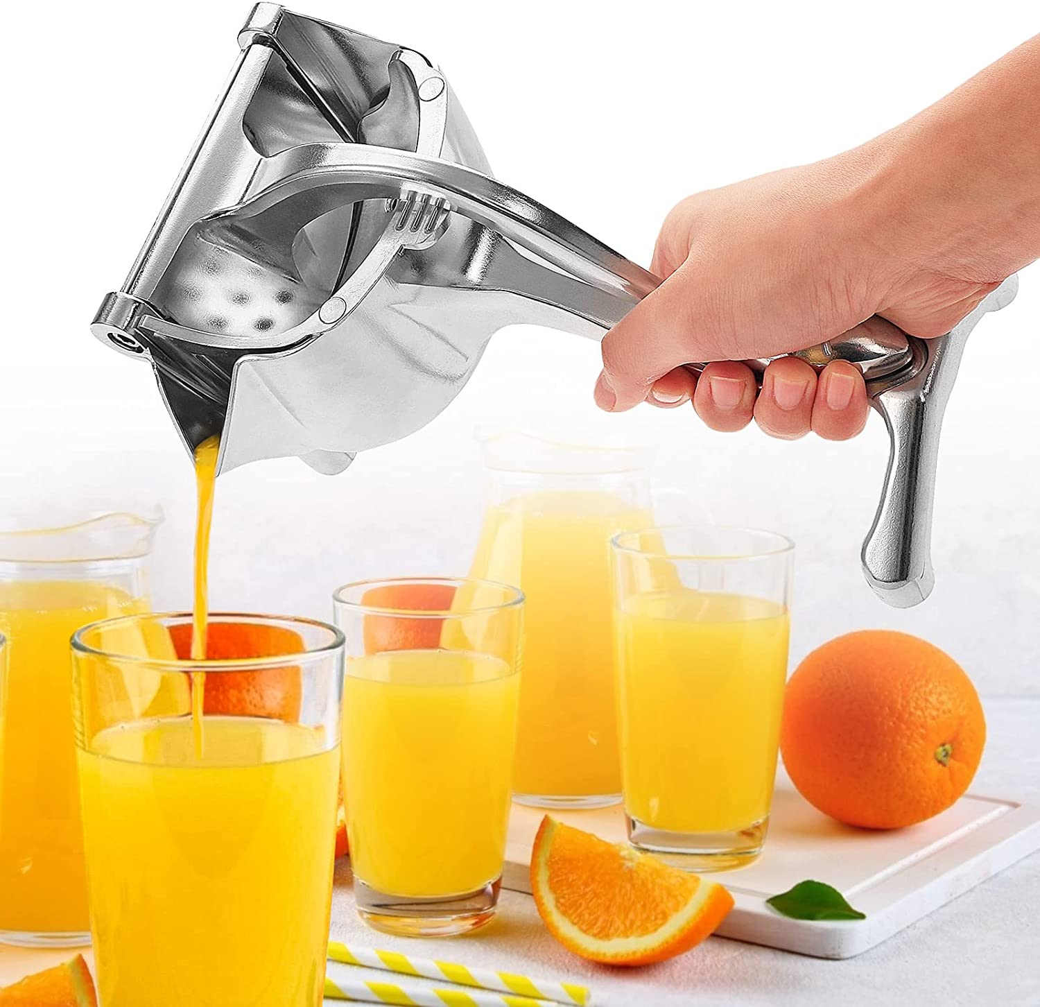 Stainless Steel Lemon & Orange Clip Handheld Fruit Juicer – Durable Manual Portable Citrus Squeezer for Kitchen & Baby Fruit Juice buy online in Pakistan