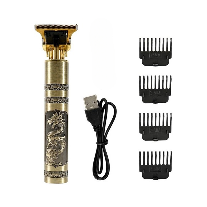 Vintage T9 Hair Trimmer For Men Professional Usb Rechargeable Beard And Hair Cutting Machine Precision Shaver (Plastic Body) thumbnail 3