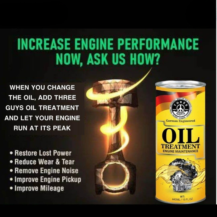 THREE GUYS Oil Treatment Engine Maintenance – Oil Additive for Engine Protection & Performance Boost - 443ML thumbnail 4