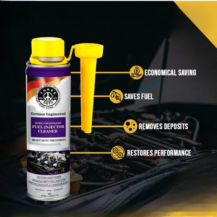 THREE GUYS Fuel Injector Cleaner 320 ML – Advanced Fuel System Cleaning & Performance Booster (Treats up to 60L) (German Engineered) view 5