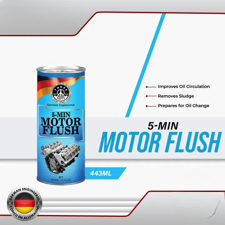 THREE GUYS 5-Min Motor Flush (German Engineered) – Engine Cleaner for Oil Change & Sludge Removal - 443ML thumbnail 3