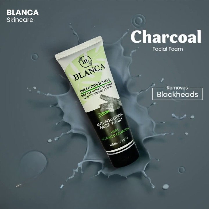 Blanca Pollution Detox Facewash With Charcoal Green Tea And Aloe Vera Deep Cleansing 100ml buy online in Pakistan