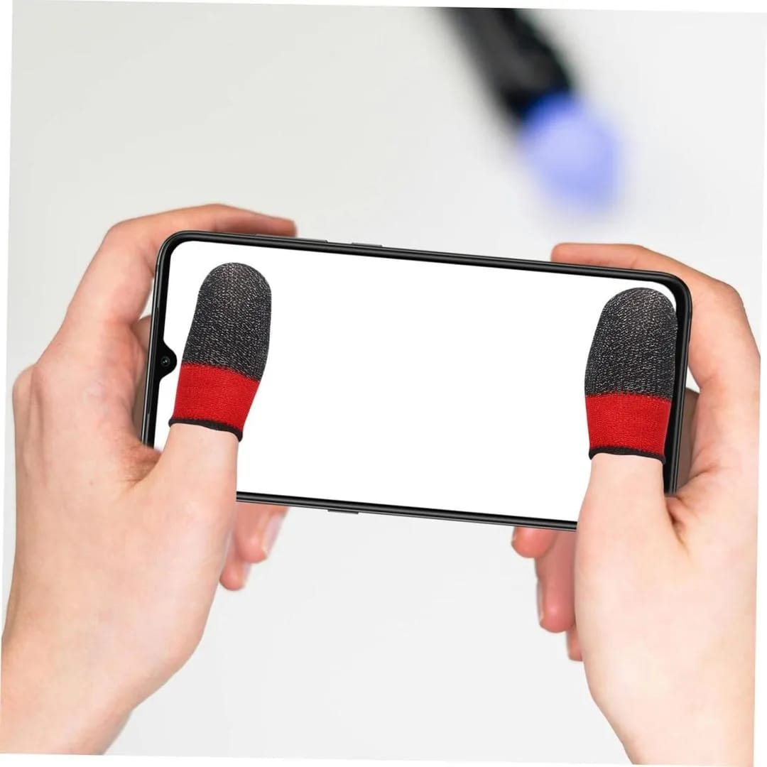 Double Color Gaming Thumb Sleeves Pair – Anti-Sweat Touch Control Finger Gloves for Mobile Gamers buy online in Pakistan