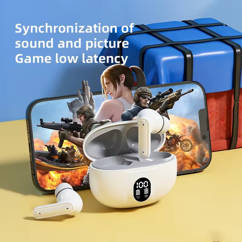 Professional Display Stereo 895B Wireless Bluetooth Earbuds With Mic LED Display Type C Fast Charging For Android IPhone (Random Color) view 3