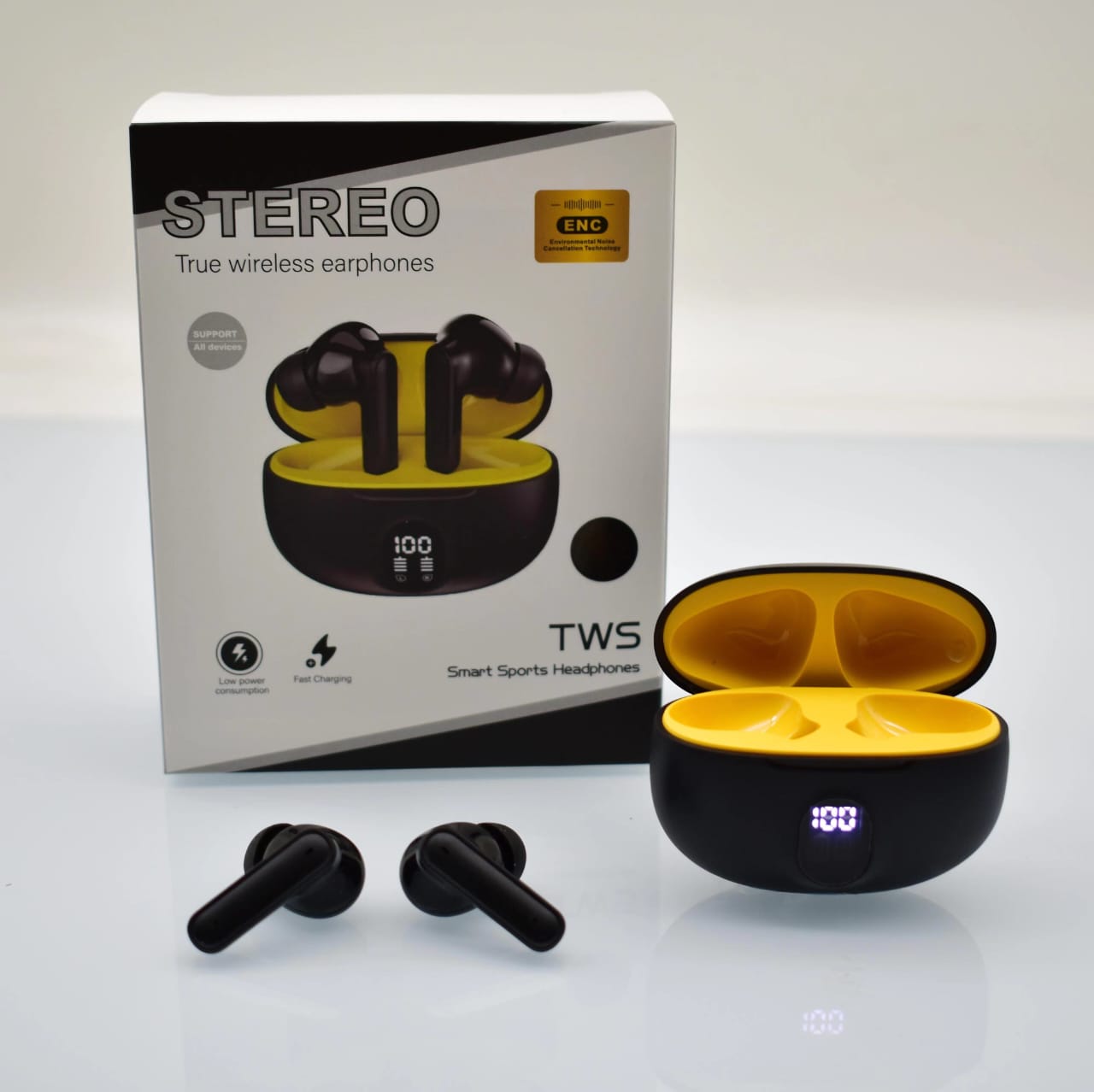 Professional Display Stereo 895B Wireless Bluetooth Earbuds With Mic LED Display Type C Fast Charging For Android IPhone (Random Color) view 5