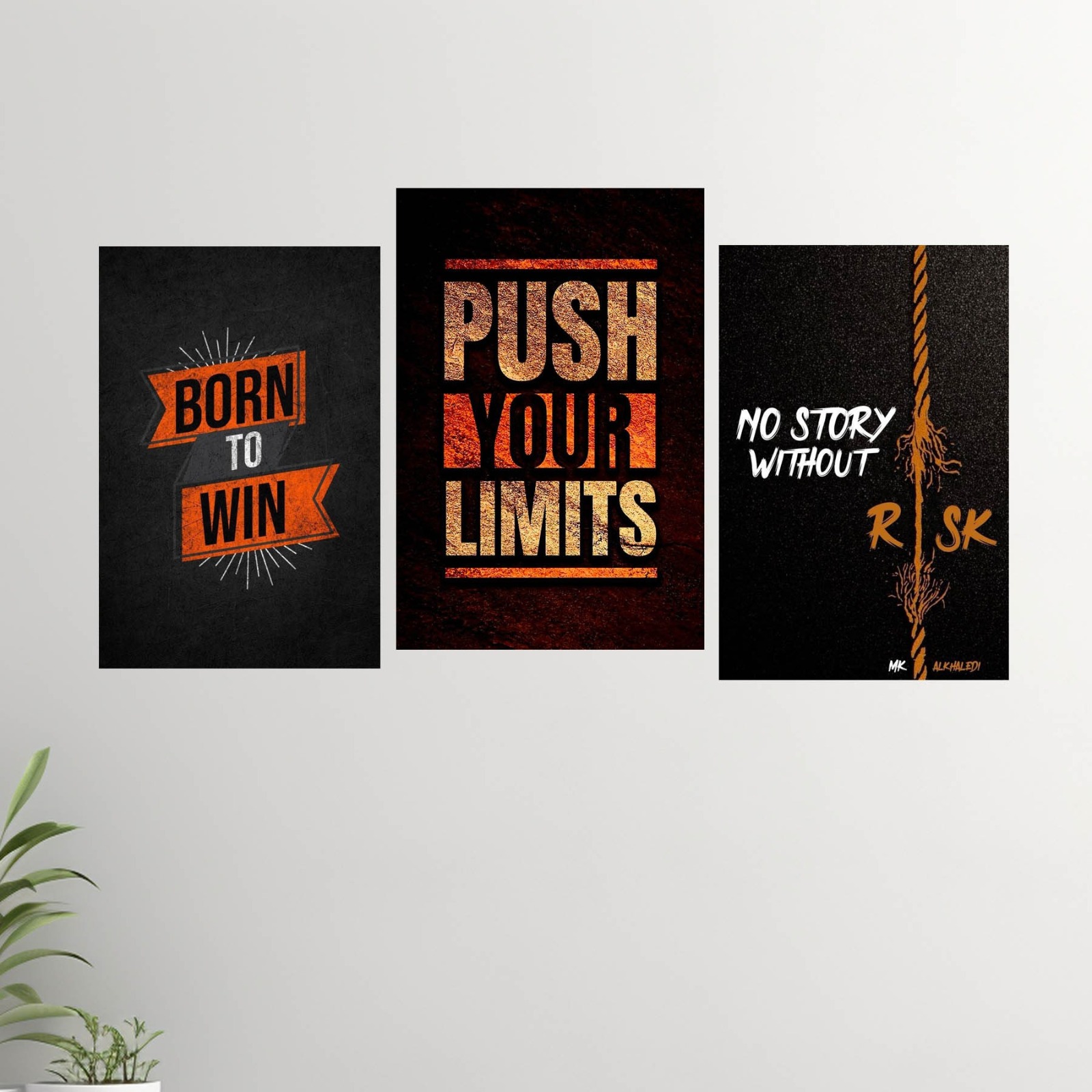 Set of 3 Decorative Wall Art MDF Wall Fame 8x11 Inches with Double Tape Included buy online in Pakistan