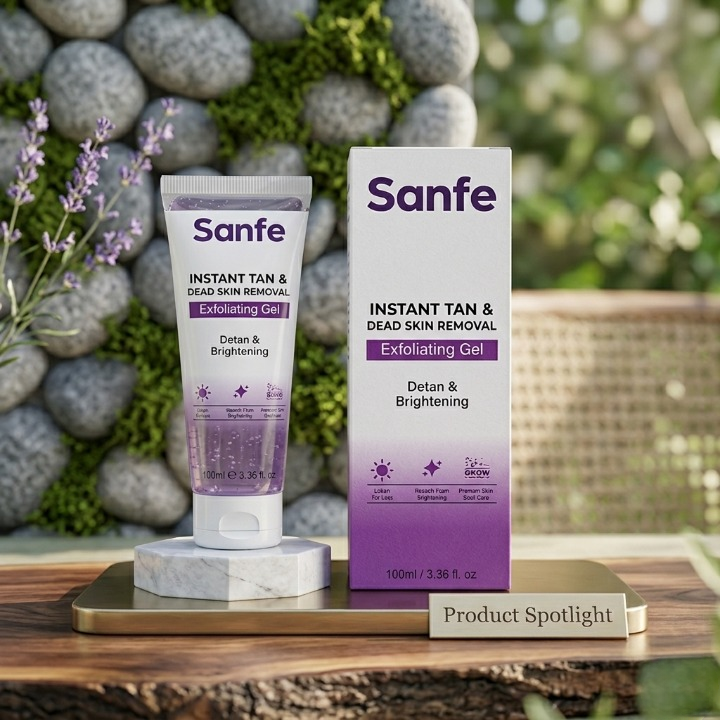 Sanfe Instant Tan And Dead Skin Removal Exfoliating Gel Detan Brightening 60ml buy online in Pakistan