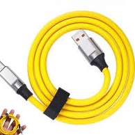 Type C Fast Charging Data Cable USB-C Charger Cable High Speed Durable Wire (Random Color Without Box) view 2