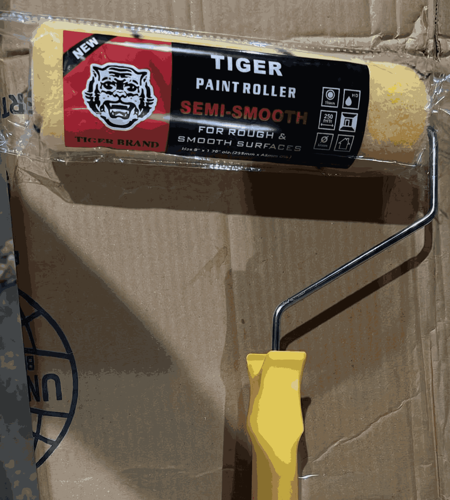Tiger Professional Paint Roller – 9-Inch Semi-Smooth Roller with Handle – Heavy-Duty Wall Painting Tool for Rough & Smooth Surfaces – DIY & Contractor Grade buy online in Pakistan