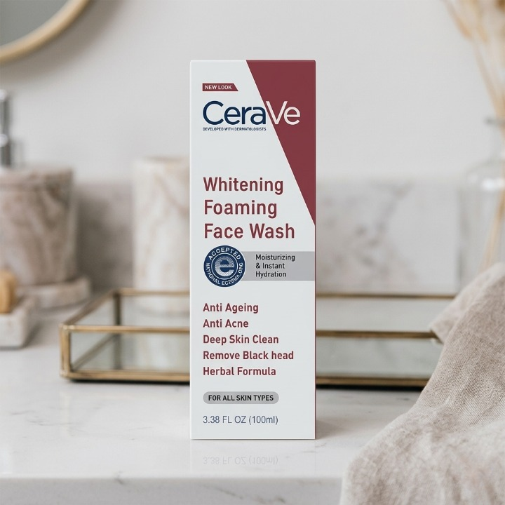 CeraVe Foaming Face Wash – Brightening Cleanser with Ceramides for Normal to Oily Skin (100ml) buy online in Pakistan