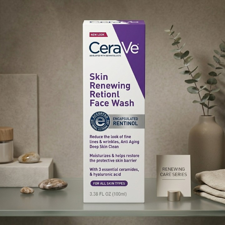 Renewing Retinol Face Wash – Anti-Aging Cleanser with Ceramides & Hyaluronic Acid for All Skin Types (100ml) buy online in Pakistan