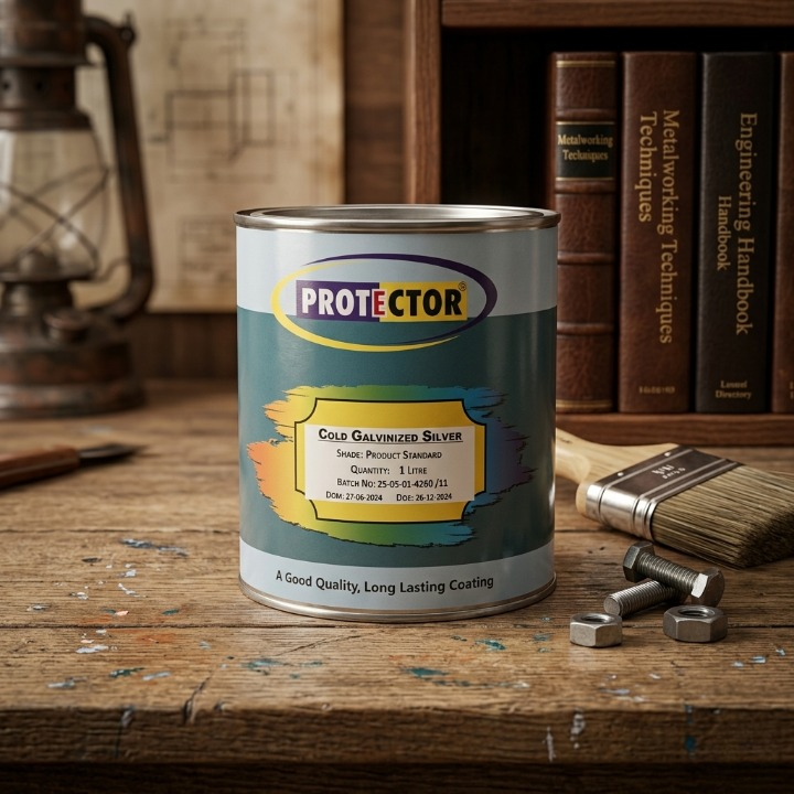 PROTECTOR  Anti Rust Zinc Coating Spray Color (Cold Galvanized Silver Paint 1 Liter) buy online in Pakistan