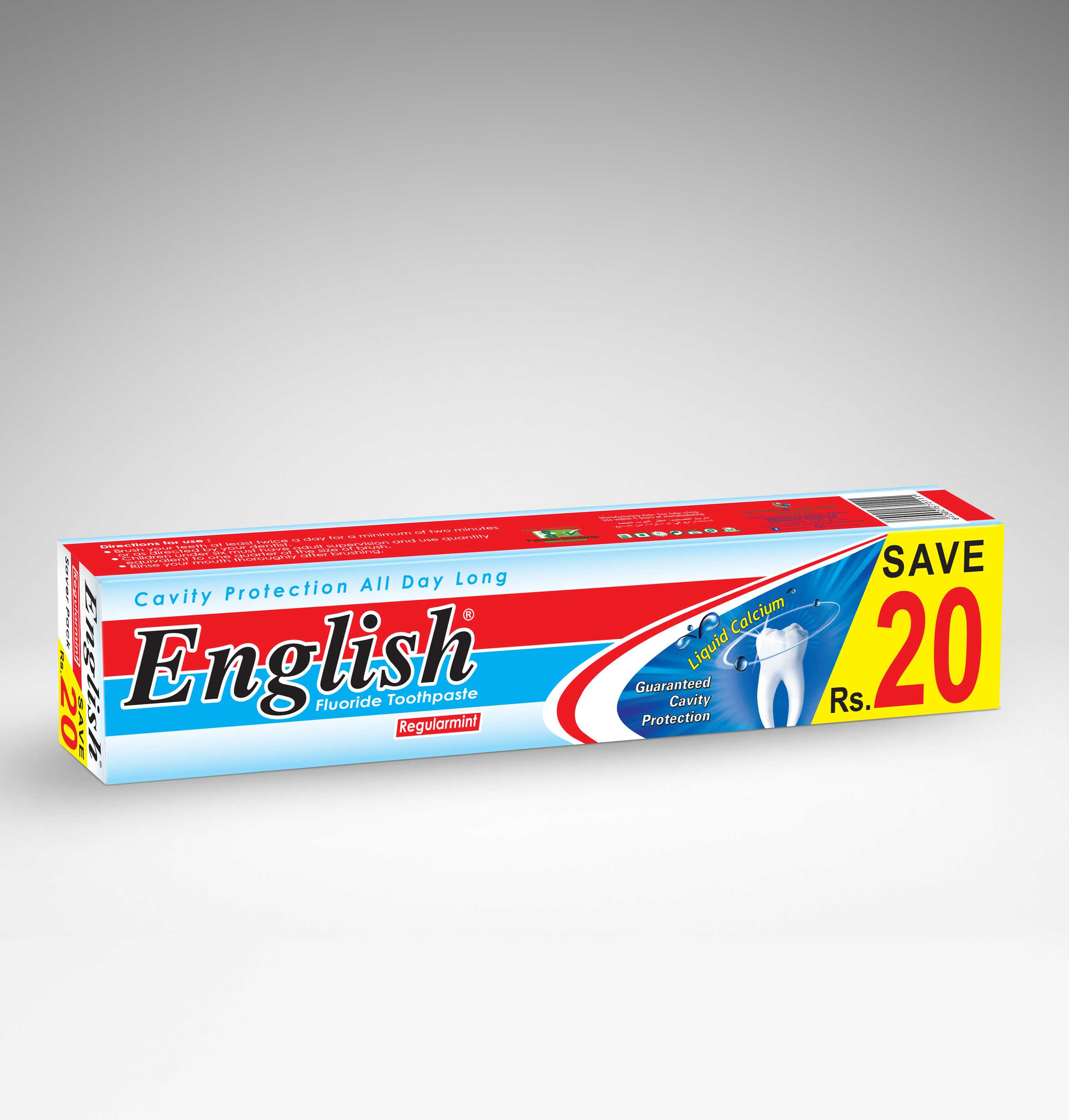 English RegularMint Toothpaste | Fresh Breath Protection & Daily Oral Care Formula