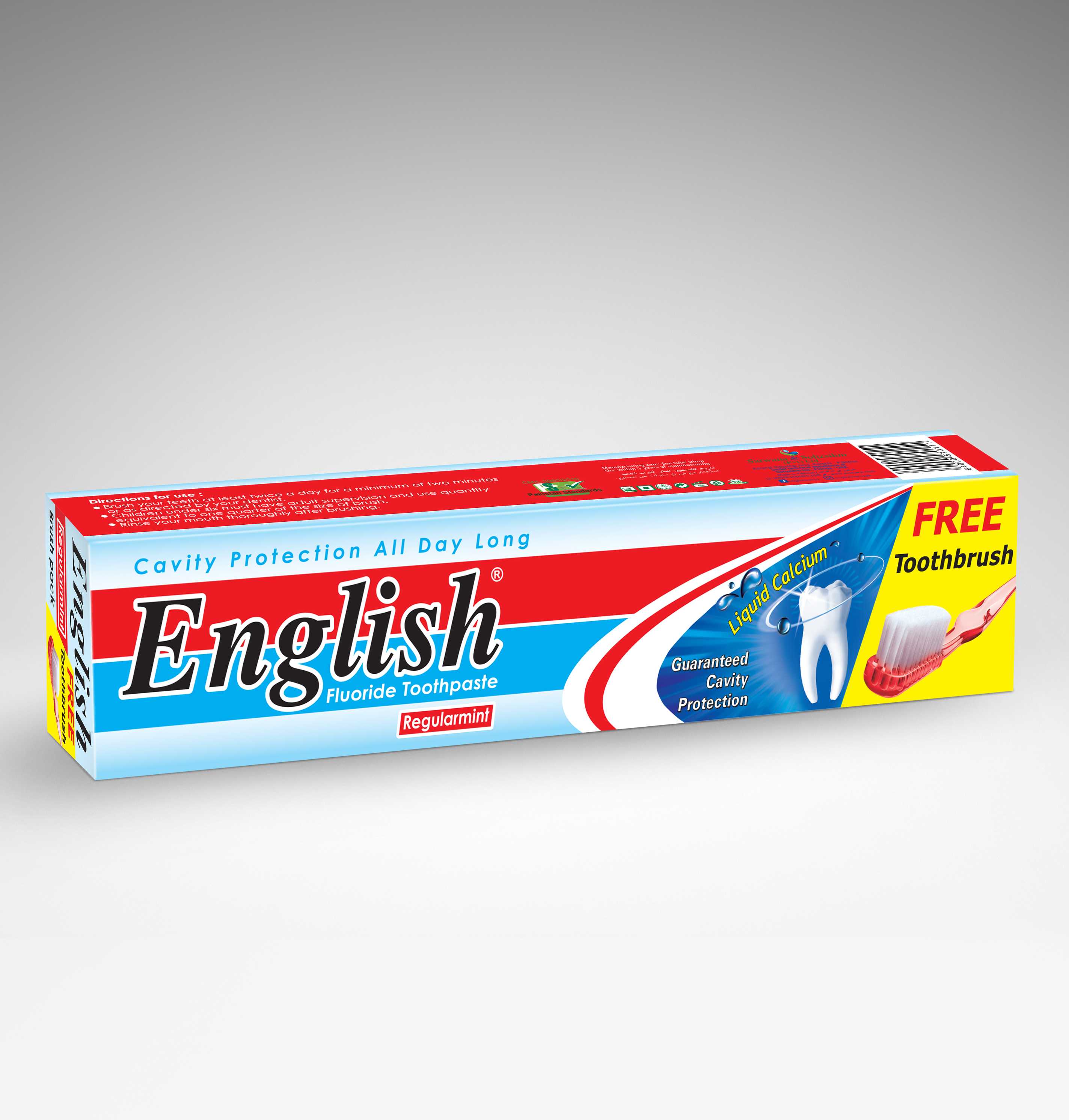 English RegularMint Toothpaste | Fresh Breath Protection & Daily Oral Care Formula view 3
