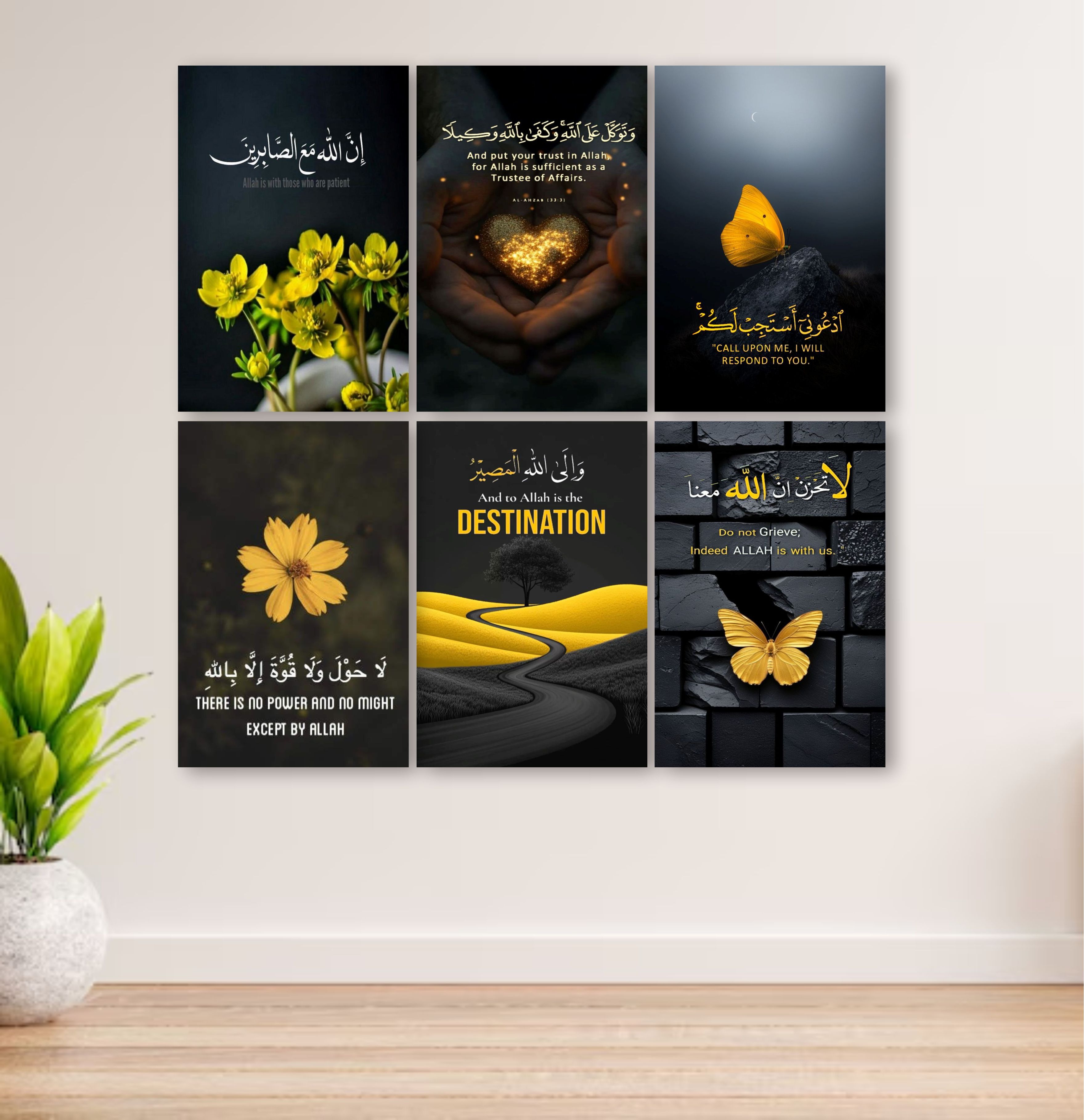 Set of 6 Premium Wall Art Photo Tiles – Modern Home Decor Sets 8X11 buy online in Pakistan