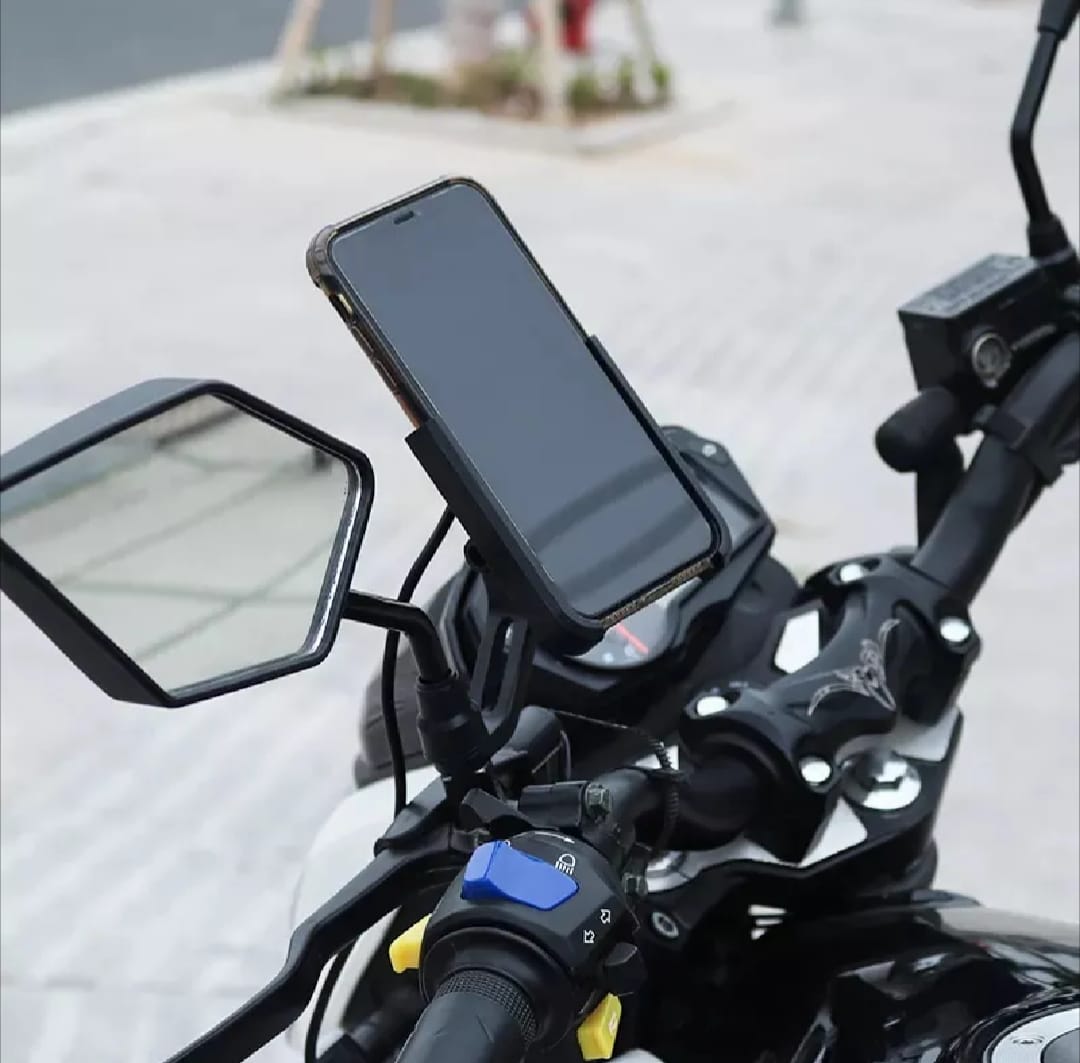 Motorcycle Mobile Holder With Charger Aluminium Body Durable And Convenient buy online in Pakistan