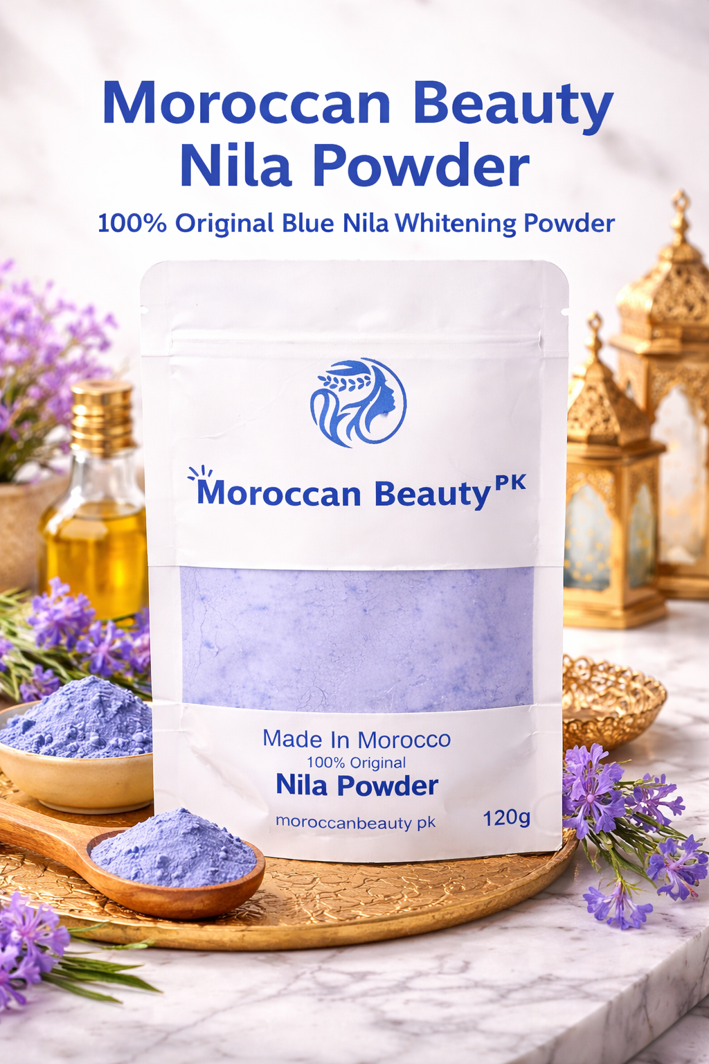 Moroccan Beauty Nila Powder 120g | Original Blue Nila Powder for Skin Brightening & Glow buy online in Pakistan