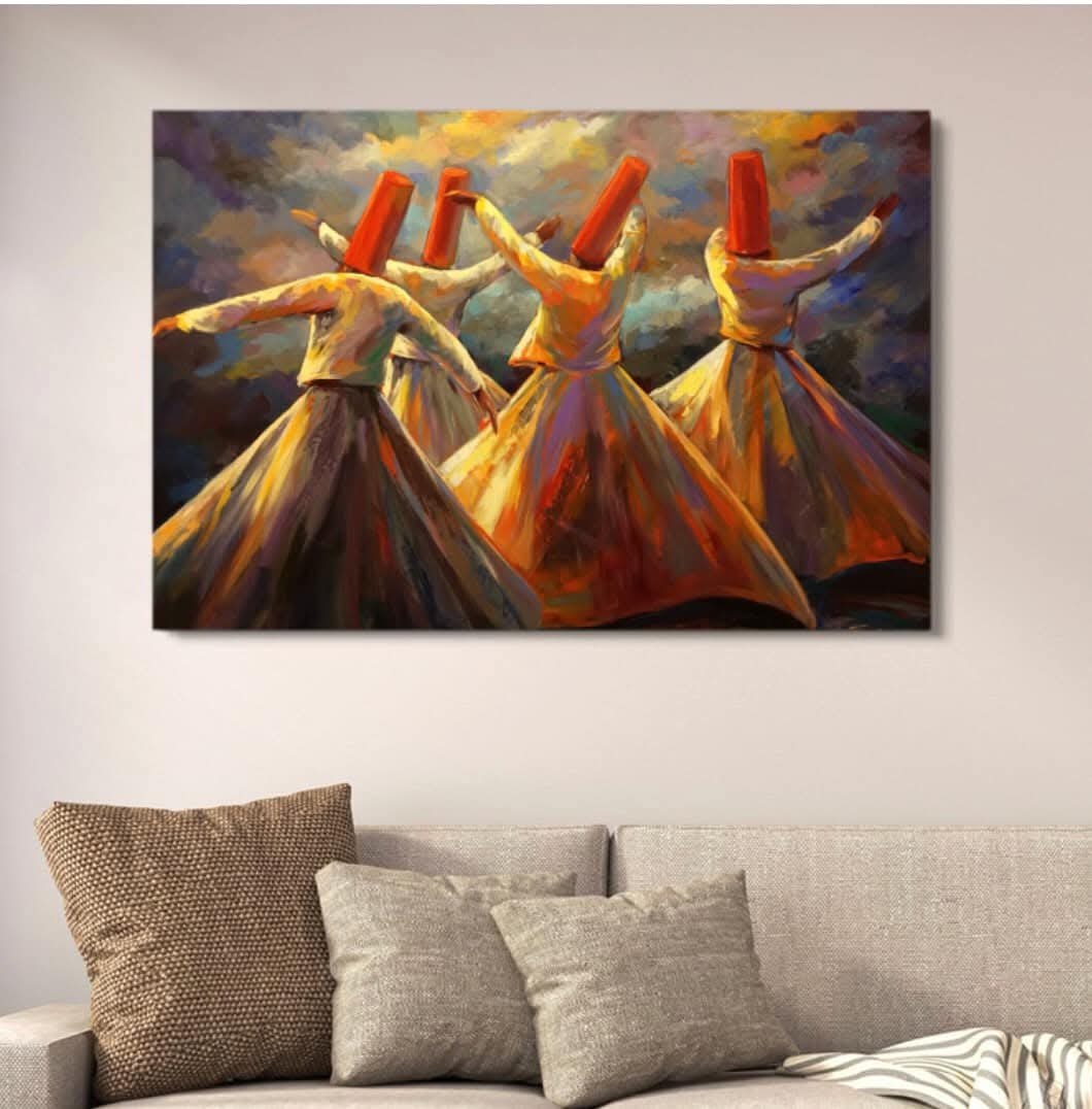 Whirling Dervish Landscape Canvas Art With Double Tape | 12x16 Inches buy online in Pakistan