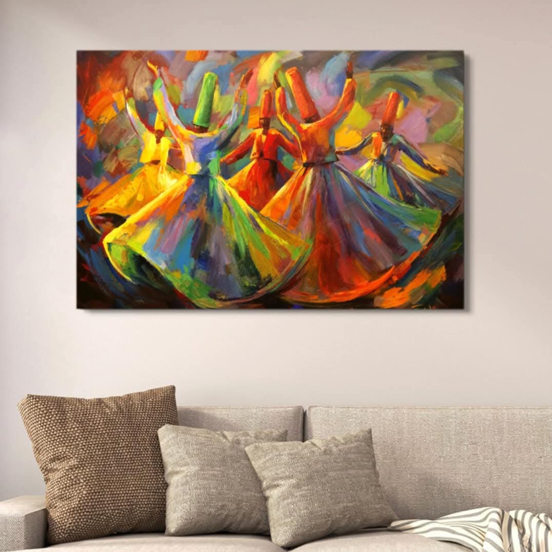 Sufiyana Contemporary Abstract Canvas Art With Double Tape | 12x16 Inches buy online in Pakistan