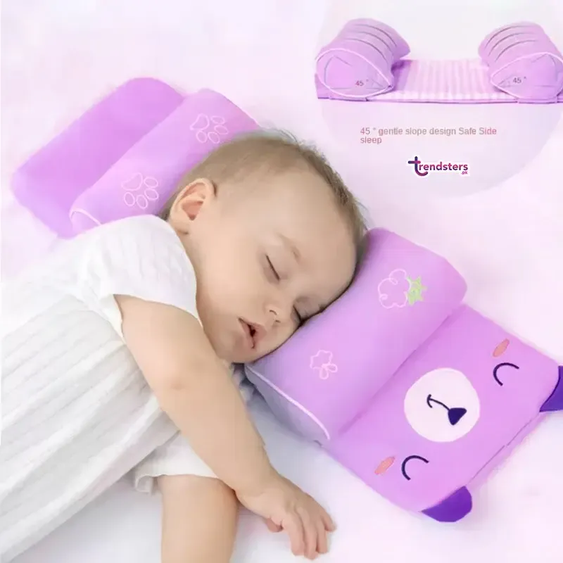 Adjustable Baby Sleeping Support Pillow Anti Roll Cushion And Neck Protection Infant Sleep Positioner | Random Colour view 4