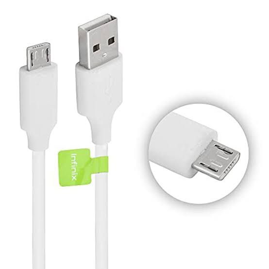 Infinix Copper Fast Charging Micro USB Data Cable – Durable White Charging & Sync Cable for Android Devices buy online in Pakistan